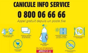 Numéro vert : canicule info service : 0800 06 66 66