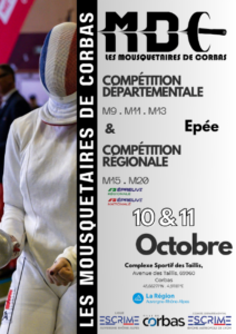 Régional épée individuelle M15 et M20, challenge M9 à M13